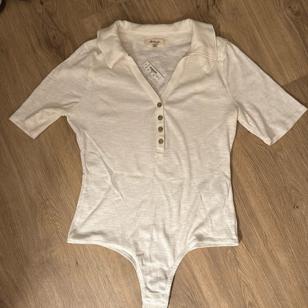 NWT Madewell collared bodysuit